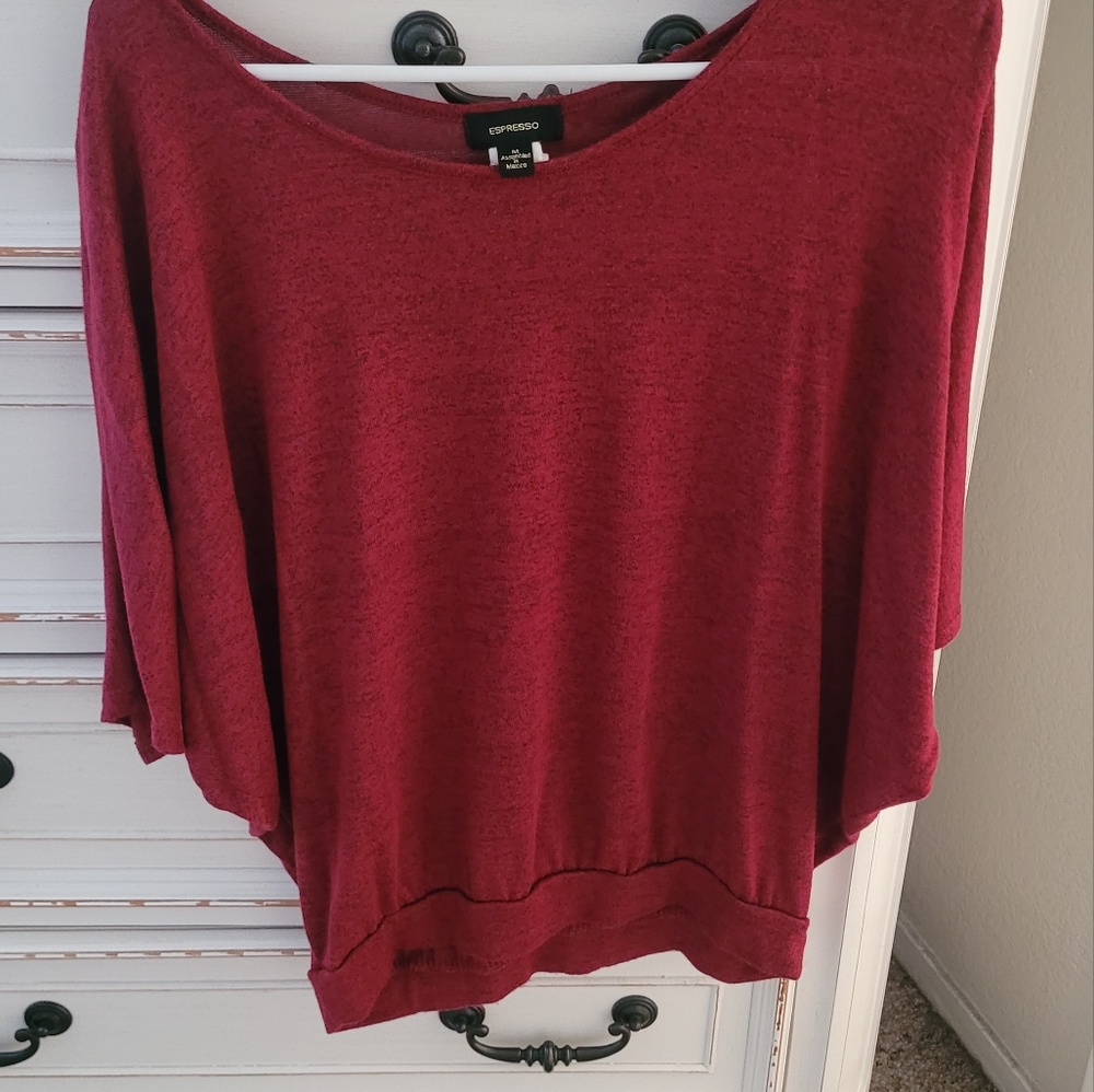 Womens dark red top